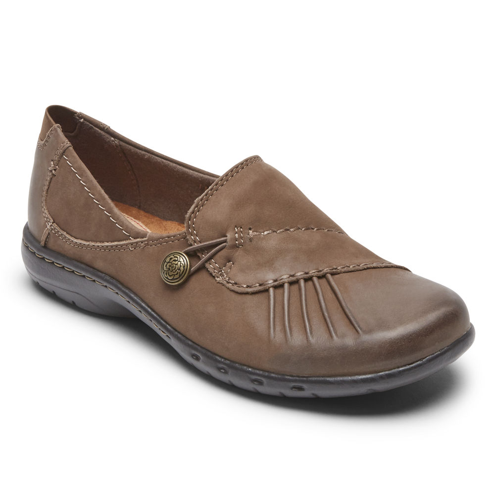 Rockport Slip-Ons Dame Brune - Cobb Hill Paulette - MQNY92183